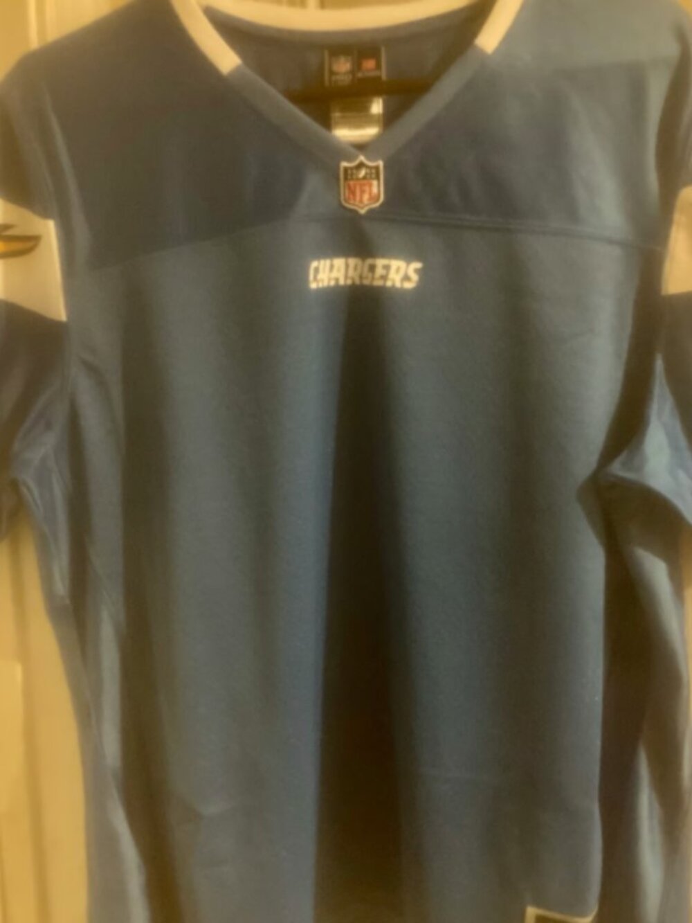Womens NFL Pro Line Los Angeles Chargers Blank Jersey Size XL New With Tags